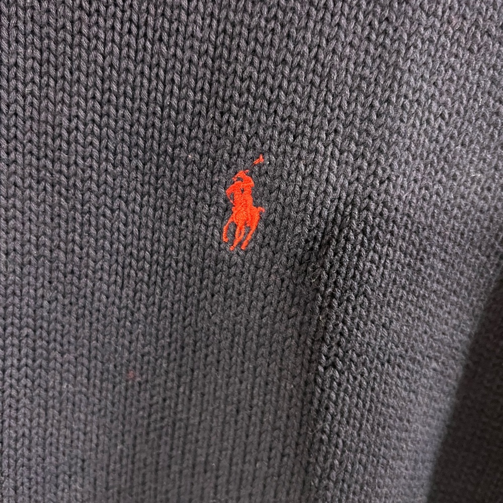 Polo by Ralph Lauren Men's XL Navy Blue Sweater Vest With Red Pony Logo - Picture 3 of 8